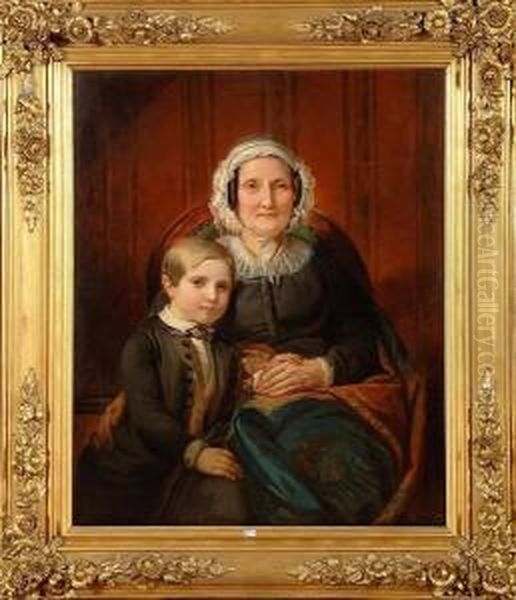 Portrait D""une Dame Et De Son Petit-fils - view 1