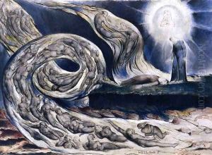 The Lovers' Whirlwind, Francesca da Rimini and Paolo Malatesta 2 by William Blake