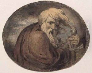 Lear Grasping a Sword by William Blake