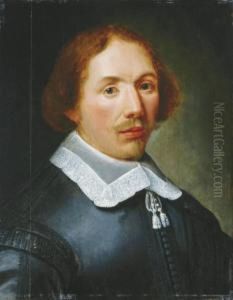 Portrait Of A Gentleman, Traditionally Said To Be The Artist, Half-length, In A Black Costume by Alexander Van Gaelen