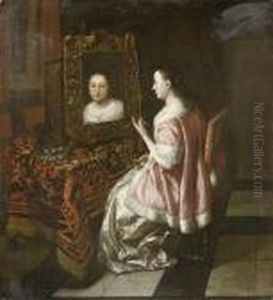 Young Lady In Front Of A Mirror