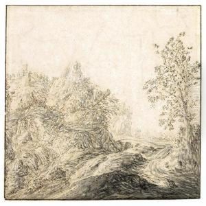 A Mountainous Landscape by Jan or Joan van Noordt