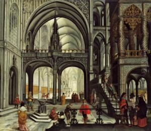 Compagnia Elegante In Una Chiesa by Jan Van Gerwen