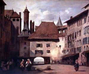 Place de Molard, Geneva by Richard Parkes Bonington