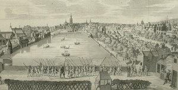 Flemish -- 'afbeelding Van's Graven-hage, Zoo Alsdezelve.........'; Engraving, 29x52cm - view 1