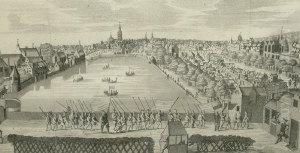 Flemish -- 'afbeelding Van's Graven-hage, Zoo Alsdezelve.........'; Engraving, 29x52cm by Gerrit Van Giessen