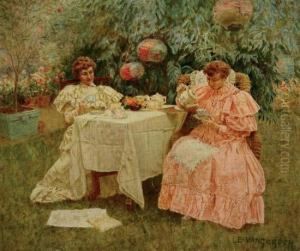 In The Garden by Luther Emerson Van Gorder