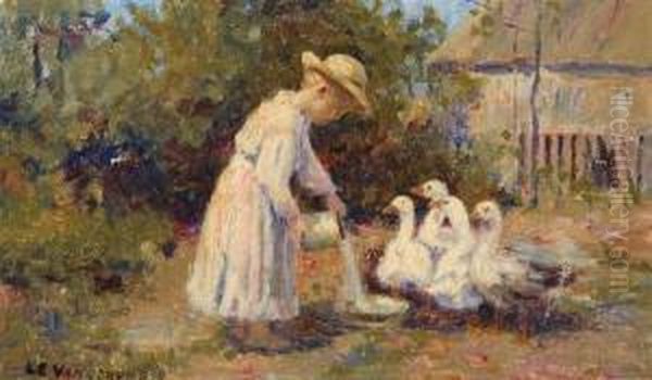 Girl With Geese - view 1