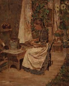 Preparing The Meal by Luther Emerson Van Gorder