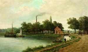 Boten Op De Vaart Bij Een Sluiswachterswoning, Mogelijk In De Omgeving Van Rotterdam - Overschie