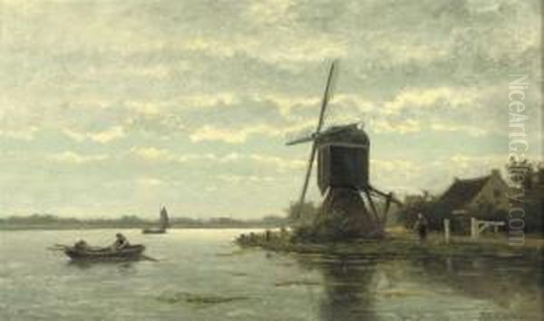 Rowing Near A Windmill - view 1