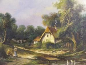Figures By Cottages