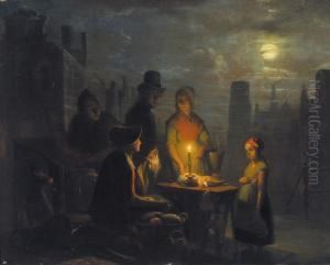 Marktscene Bij Avond (1847)