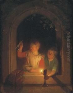 Bellen Blazertje: Playing Children by Jan Hendrick van Grootvelt