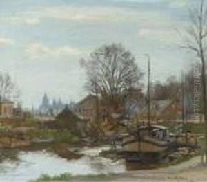 Over 't Ij, Amsterdam by Dirk Johannes Van Haaren