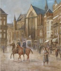 Police On Horseback On Dam Square, Amsterdam