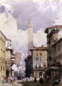 Bologna- The Leaning Towers, c.1826
