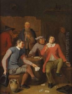 Joueurs De Cartes Dans Une Taverne