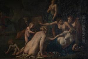 Europa, Attendance And Putti In Alandscape