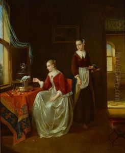 Feeding The Parrot by Alexis van Hamme
