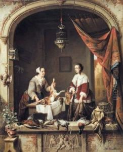 La Marchande De Volailles by Alexis van Hamme