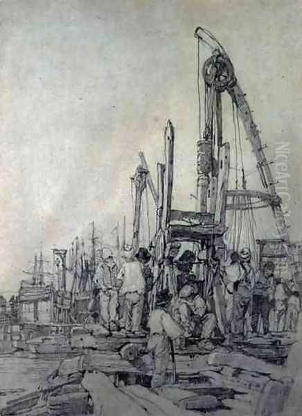 Pile Drivers, Rouen 1821-22 - view 1