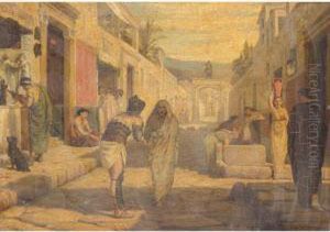 Roman Street Scene by Antoine Van Hammee