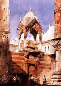 The Castelbarco Tomb, Verona 1827 by Richard Parkes Bonington