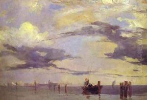 View Of The Lagoon Near Venice by Richard Parkes Bonington