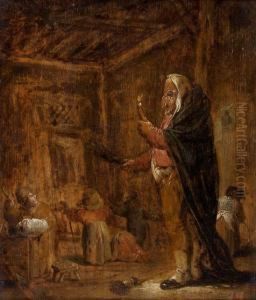 Vieil Homme Effrayant Des Enfants by Egbert Jaspersz. van, the Elder Heemskerck