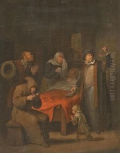 Der Arzt Am Krankenbett by Egbert Jaspersz. van, the Elder Heemskerck