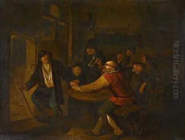 Peasants Drinking In A Tavern Interior - view 1