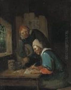 The Money Lender by Egbert Van Heemskerck