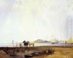 Landscape near Quilleboeuf by Richard Parkes Bonington
