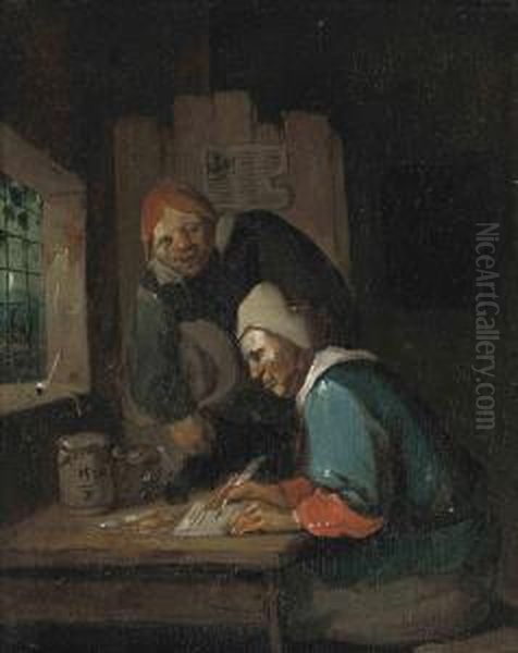 The Money Lender 
Oil On Panel - view 1
