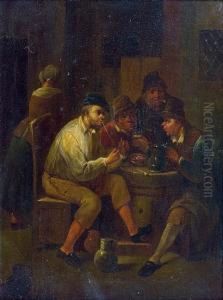 Interieur De Taverne by Egbert van the Elder Heemskerk