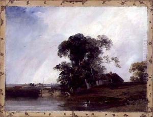 Landscape with a Pond, c.1825-26 by Richard Parkes Bonington