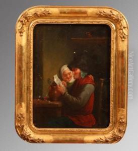 La Lecture by Egbert van the Elder Heemskerk