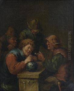 Scene De Taverne by Egbert van the Elder Heemskerk