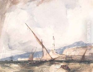 Shipping off Genoa by Richard Parkes Bonington