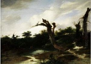 Landschaft Mit Gewasser Und Fischern by Gerrit van Hees