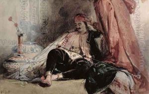 Turk Reposing 1826 by Richard Parkes Bonington