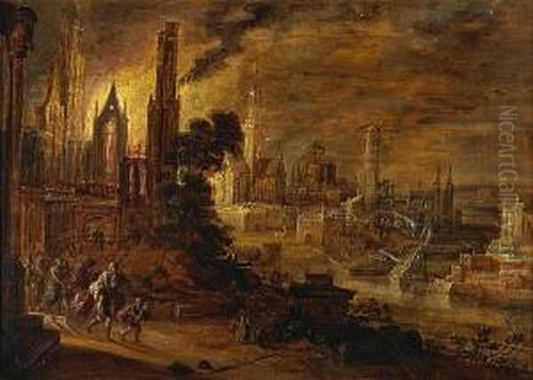 Aeneas And Anchises Fleeing Troy - view 1