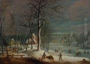 Petit Paysage D'hiver by Daniel van Heil