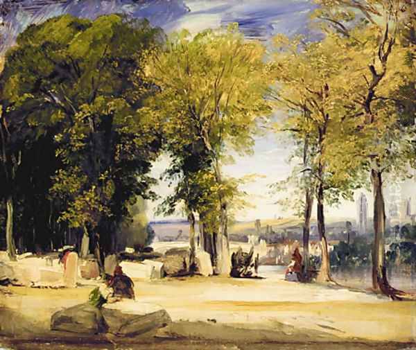 View near Rouen ca 1825 by Richard Parkes Bonington