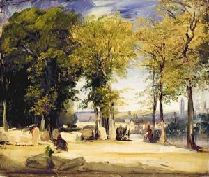 View near Rouen ca 1825 by Richard Parkes Bonington