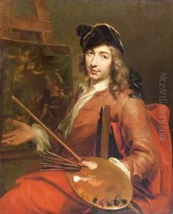 Autoportrait Du Peintre A La Palette