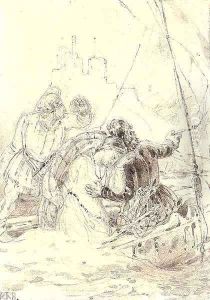 An illustration to Walter Scott by Richard Parkes Bonington