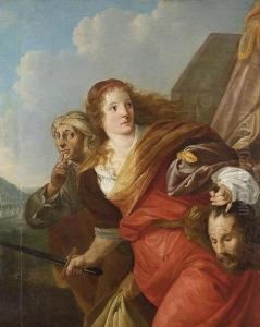 Judith With The Head Of Holofernes by Nicolaes Stocade Van Helt