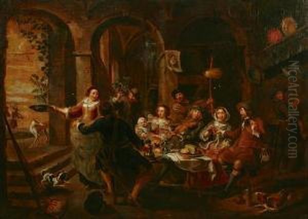 Figures In A Tavern Interior - view 1